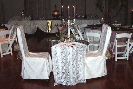 Bride and Groom Table